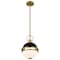 Nuvo Everton 1-Light Pendant 10 in. Matte Black & Brass Etched Opal Glass 60/7876 - alternate 3